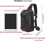 OZUKO Sling Backpack Sling Bag Crossbody Backpack Shoulder Casual Daypack Rucksack for Men - Image 2